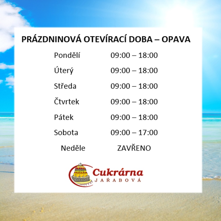 Otevírací doba na letní prázdniny 2018 v Opavě 2018